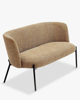 Banquette 2 places RAY — Tweed jaune miami, vue lifestyle