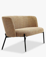 Banquette 2 places RAY — Tweed jaune miami, vue lifestyle