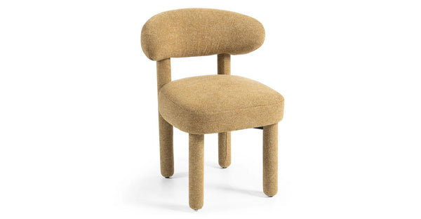 Chaise Lugano — Tweed marron chêne