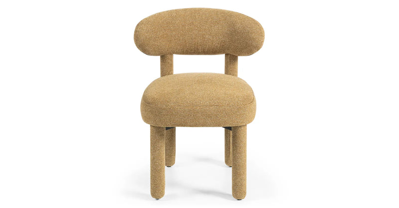 Chaise Lugano — Tweed marron chêne