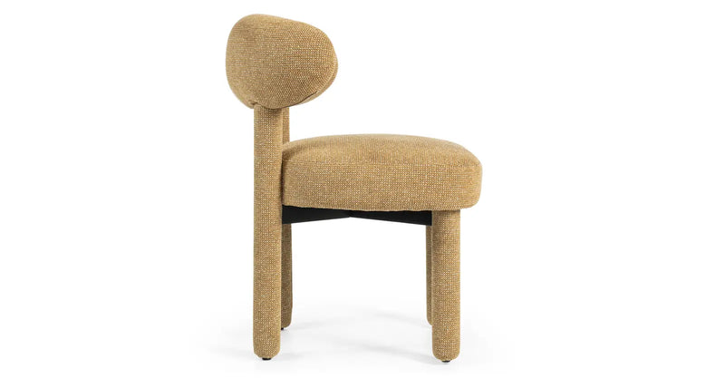 Chaise Lugano — Tweed marron chêne