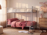 Lits superposés Duotis 2 x 120 x 190 cm argenté