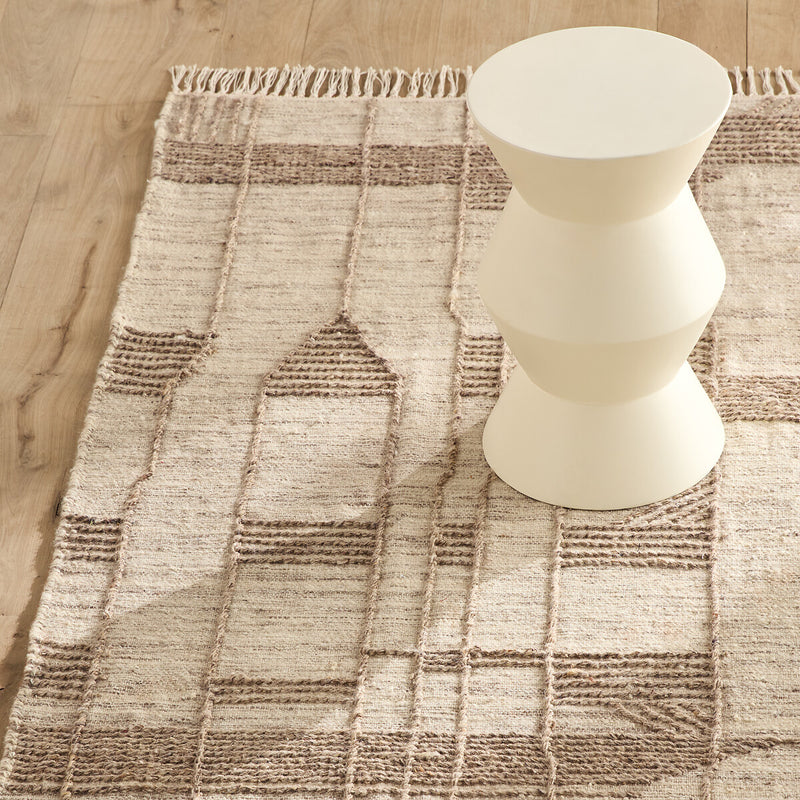 Tapis tissé main, en laine et coton — Baatha