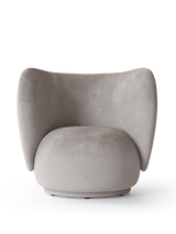 Rico Lounge Chair Swivel - Faded Velvet Concrete