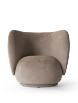 Rico Lounge Chair Swivel - Faded Velvet Beige