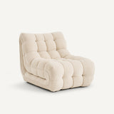 Fauteuil capitonné JUD — Velours