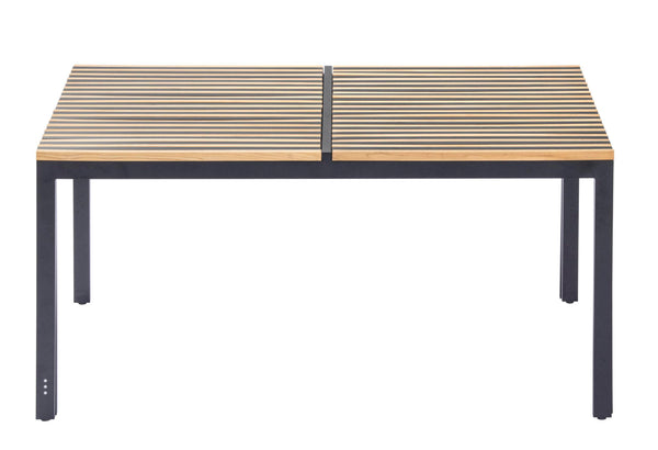 Table moyenne extensible Sutra — Teck, SG Noir satiné