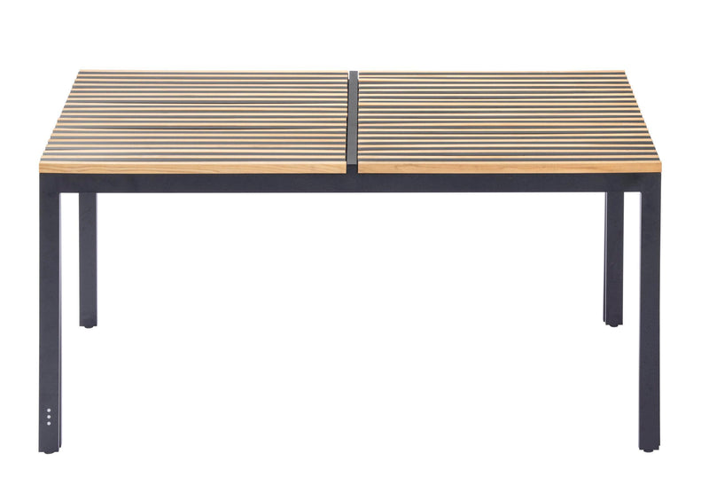 Table moyenne extensible Sutra — Teck, SG Noir satiné