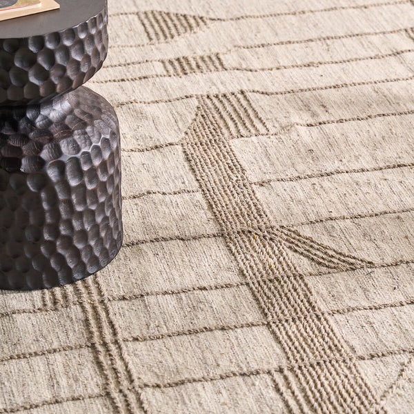 Tapis tissé main, en laine et coton — Baatha