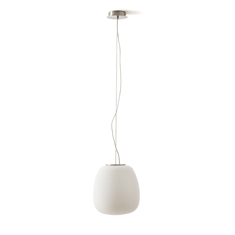 Suspension en verre givré, forme oblongue, Raeyes — AMPM