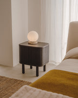 Lampe de table Malachi verre et travertin