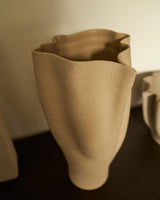 Vase Nilea céramique beige 44 cm