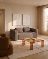 Canapé Blok 2 places chenille marron
