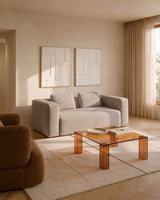 Canapé Blok 2 places chenille beige