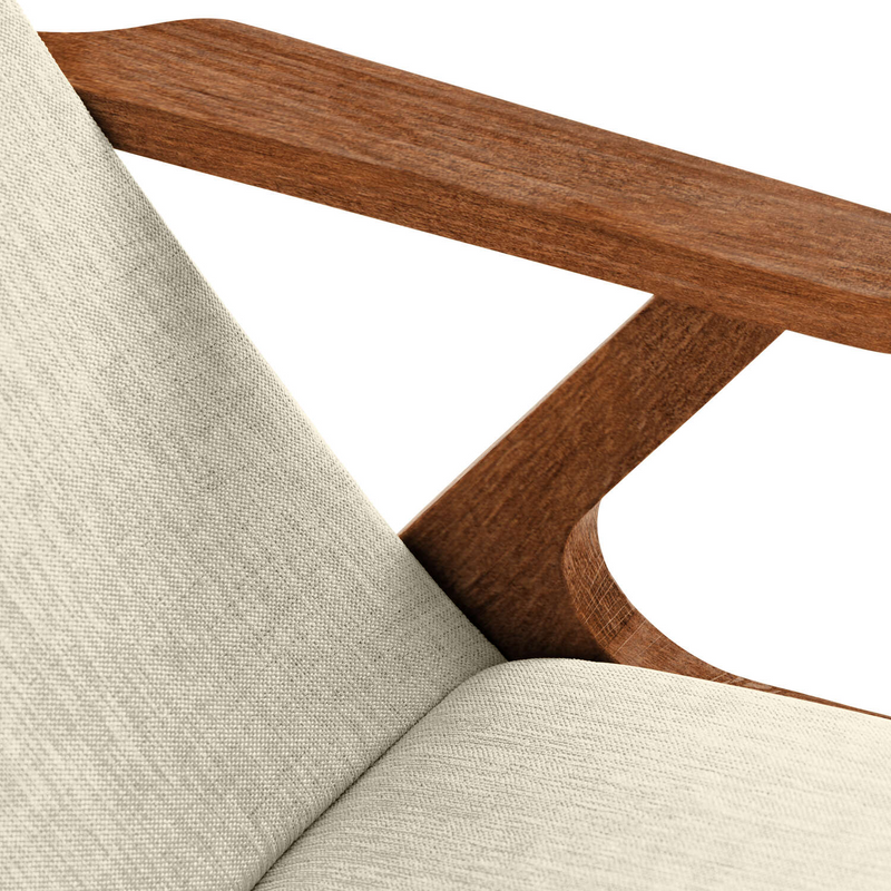 Fauteuil Apollo - New Life — Walnut stain & Alabster