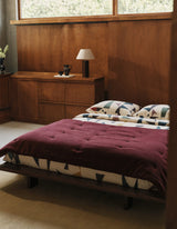 Couvre-lit BOUTIS Velours Cabernet