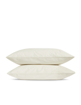 Taies d'oreiller x2 Satin de coton Crème - Bonsoirs