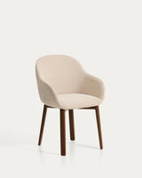 Chaise MEILA Beige / Noyer