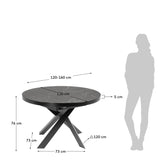 Table ronde extensible VASHTI