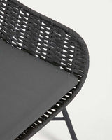 Fauteuil Abeli en corde noir - ambiance