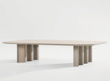 Table basse Curtain Couch (rectangulaire) — Chêne teinté gris chaud clair