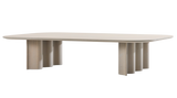 Table basse Curtain Couch (rectangulaire) — Chêne teinté gris chaud clair