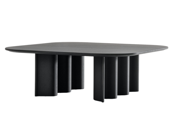 Table basse Curtain Couch (carré) — Chêne teinté noir graphite
