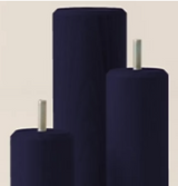 Sommier TAPISSIER — Cadre 90x190 cm et pieds bleus 15 cm