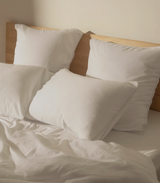 Housse de couette en satin de coton — Blanc grand frais