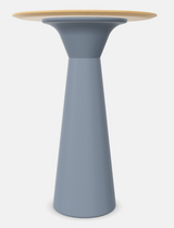 Table ESSENS piétement Ø38cm & plateau rond Ø80cm — PE3 Bleu B44