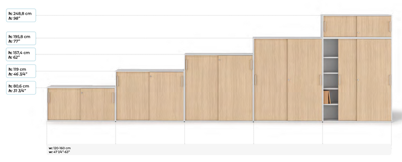 Armoire ASL 119x120cm — Chêne naturel
