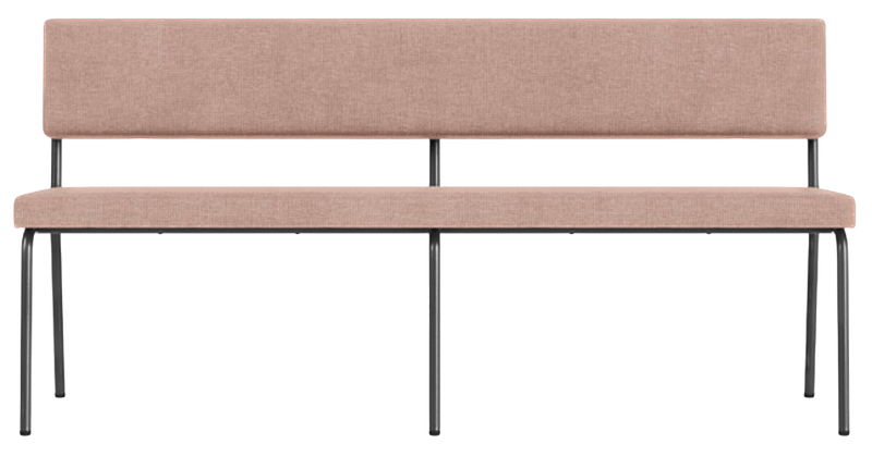 Banc Monday 2 places métal noir — Cube blossom 166