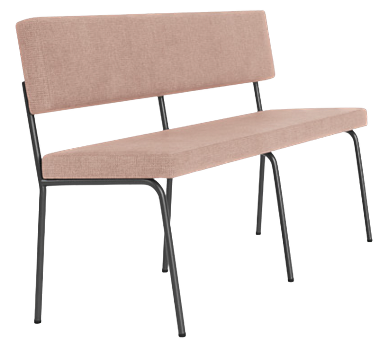 Banc Monday 2 places métal noir — Cube blossom 166