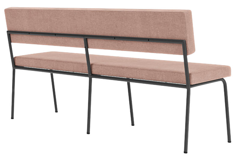 Banc Monday 2 places métal noir — Cube blossom 166