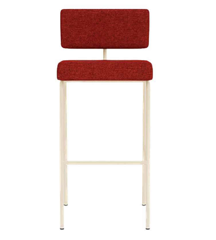 Chaise de bar Monday métal sable — Cube brick 128