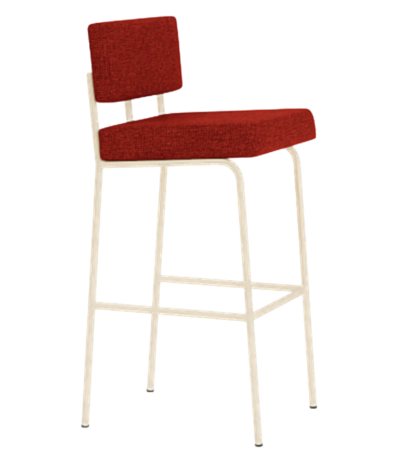 Chaise de bar Monday métal sable — Cube brick 128