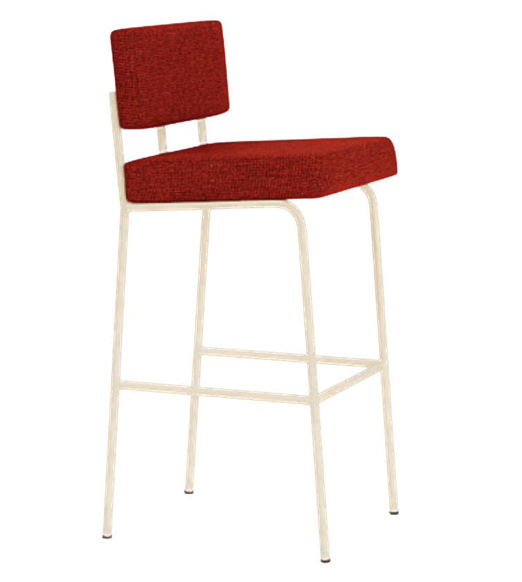 Chaise de bar Monday métal sable — Cube brick 128