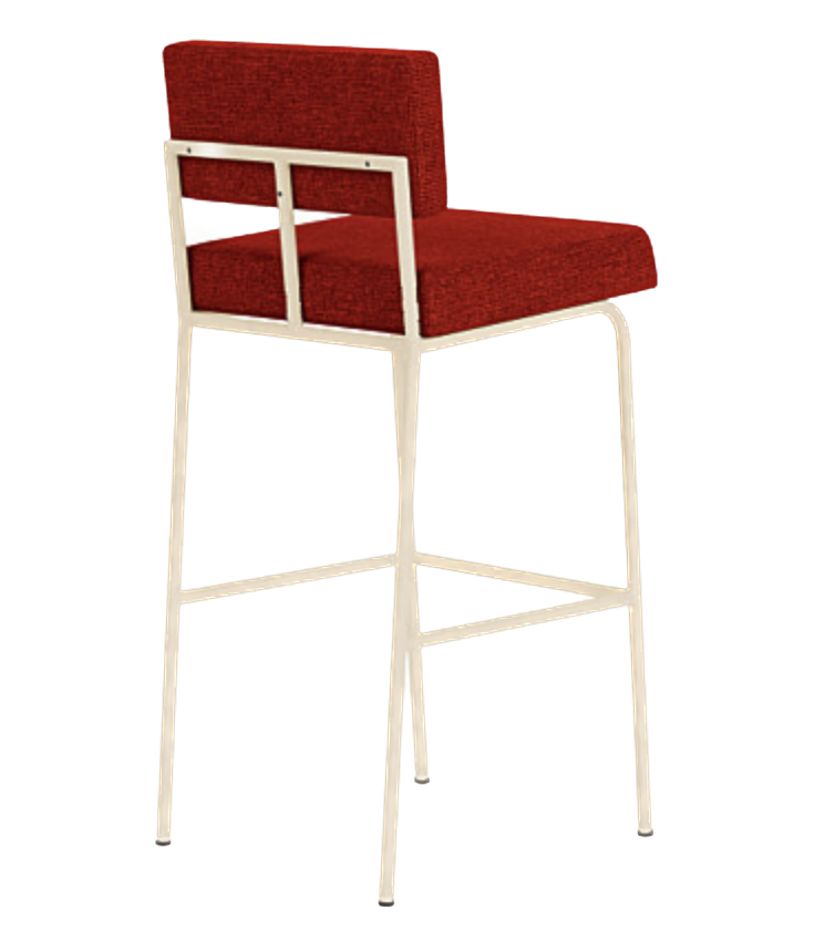 Chaise de bar Monday métal sable — Cube brick 128