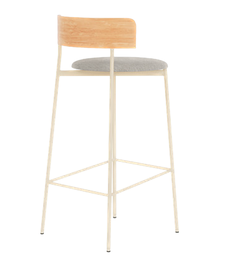 Chaise de bar Friday métal sable — Sydney beige 22