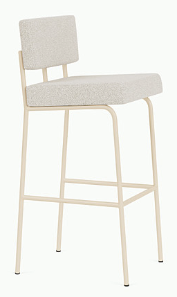 Chaise de bar Monday métal sable — Alpine ivory 101