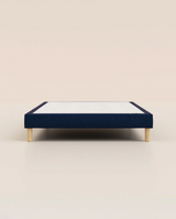 Sommier TAPISSIER — Cadre 90x190 cm et pieds bleus 15 cm