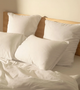 Taie d'oreiller en satin de coton — Blanc grand frais