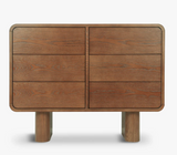 Commode NED — Bois de frêne teinte noyer L100