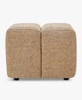 Pouf NAMI — Tweed jaune miami