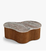 Table basse Isleta — Marbre rouge L100