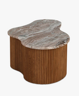 Table basse Isleta — Marbre rouge L100