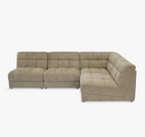 Canapé d'angle modulable PAUL — Tweed taupe L191