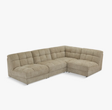 Canapé d'angle modulable PAUL — Tweed taupe L191