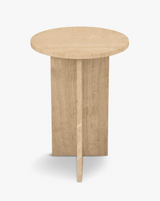 Table d'appoint EMILIO — Pierre de travertin