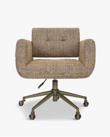 Chaise de bureau VALERIA — Tweed marron caramel